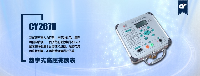 CY2670 數字式高壓兆歐表